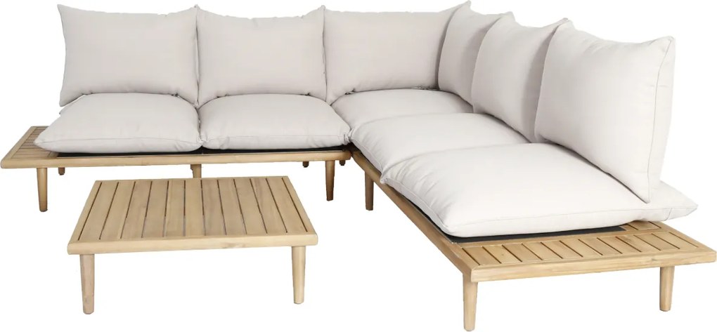 The Outsider Hoek Loungeset - Phoenix - Acaciahout - Off White - The Outsider