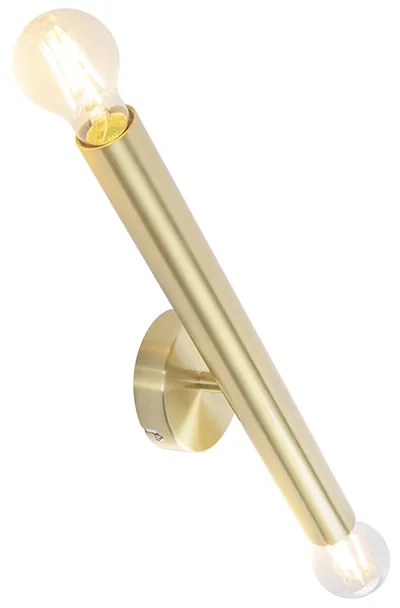 Hotel Chique wandlamp goud 2-lichts -Tubi