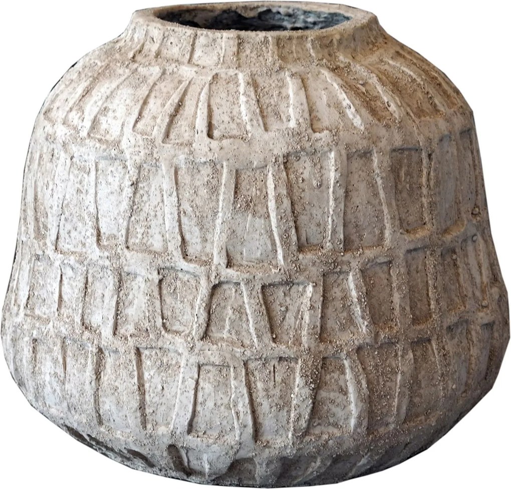 PTMD Collection | Vaas Timon lengte 29 cm x breedte 29 cm x hoogte 41 cm bruin vazen cement vazen & bloempotten decoratie | NADUVI outlet