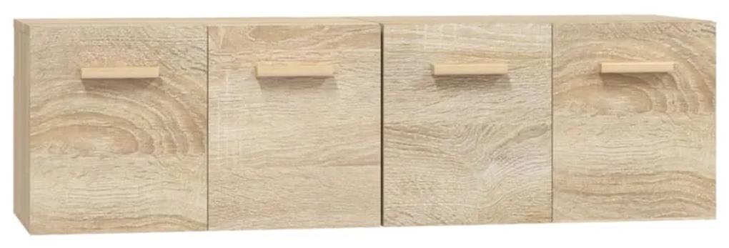 vidaXL Wandkasten 2 st 60x36,5x35 cm bewerkt hout sonoma eikenkleurig