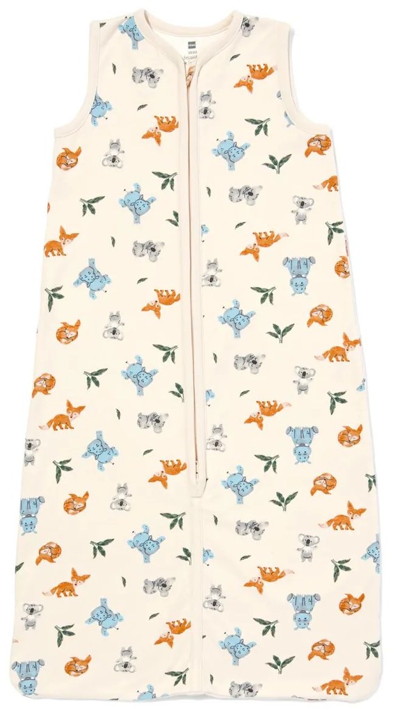 HEMA Baby Slaapzak Mouwloos Katoen Dieren Beige (beige)