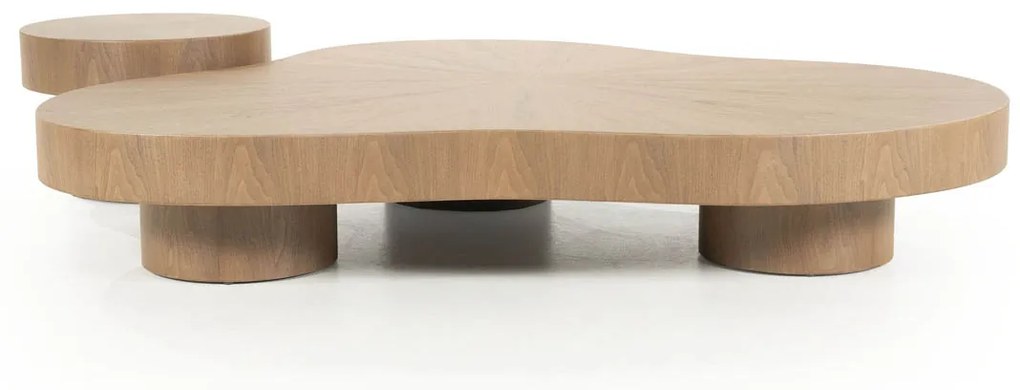 Eleonora Bobbie Grote Salontafel Organisch Lichtbruin - 150 X 110cm.