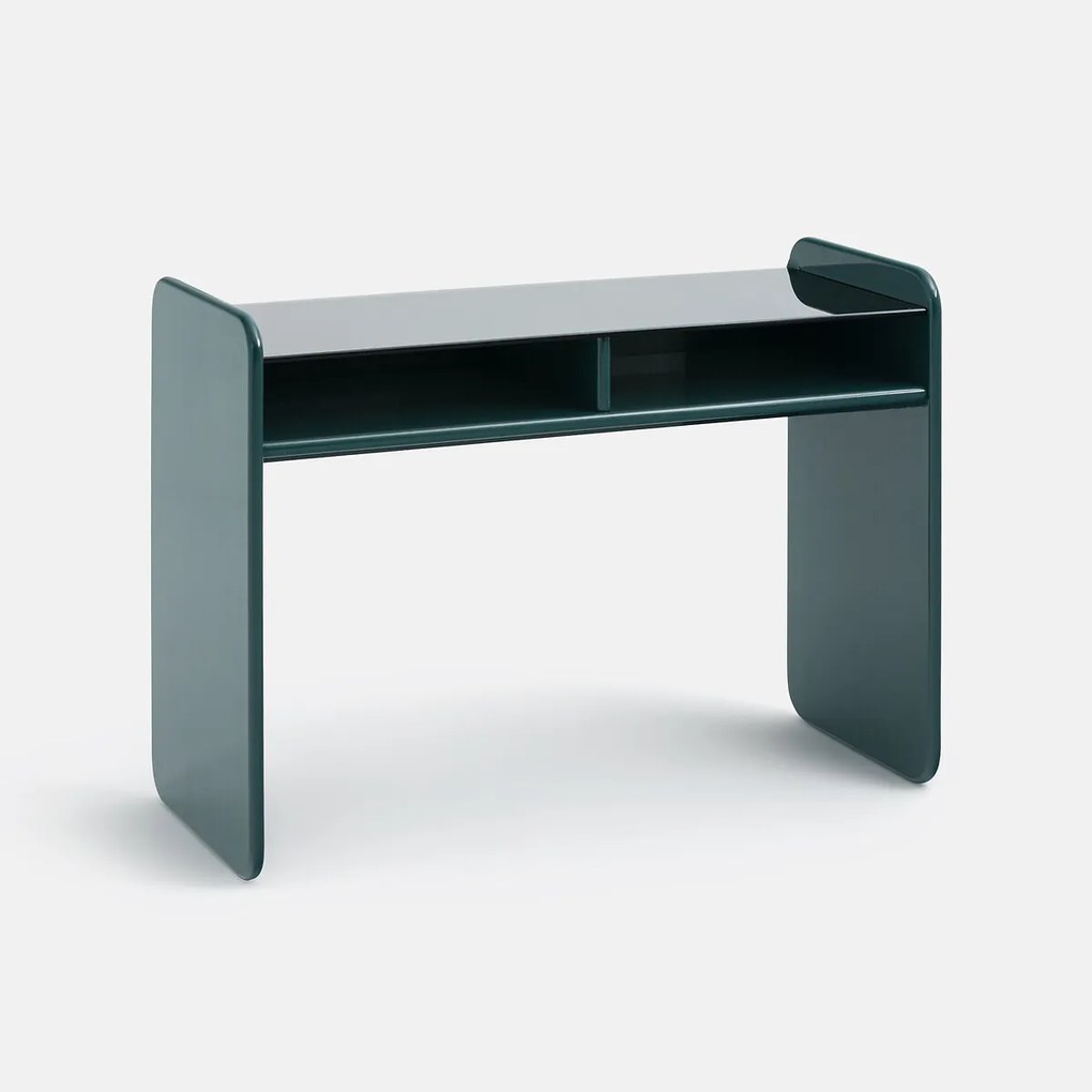 Bureau met blad van gerookt gehard glas Ericson