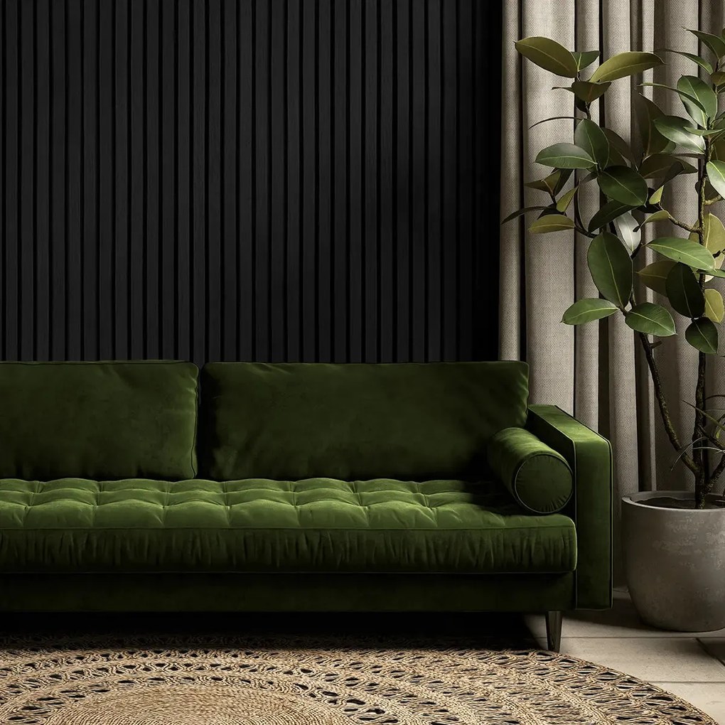 AkuPanel 300 cm Zwart Eiken   - Akoestische panelen