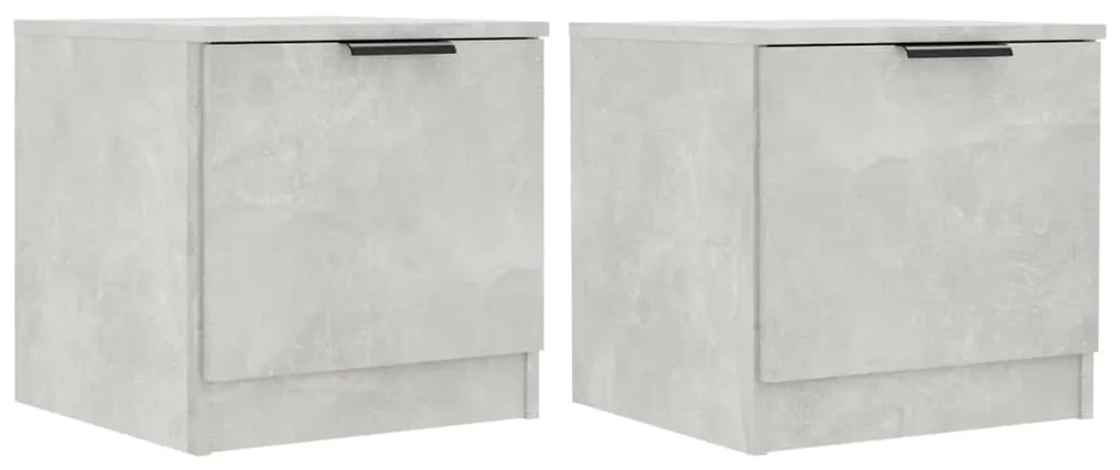 vidaXL Nachtkastjes 2 st 40x39x40 cm betongrijs