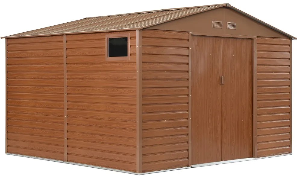 Metalen gereedschapshuis Malmo 3,4 x 3,2 m Winkel Boss bruin