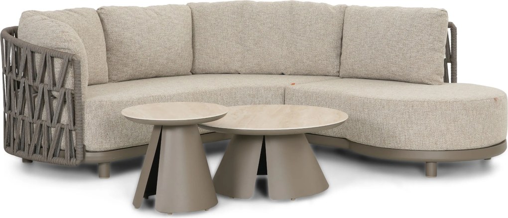 Santika Furniture Santika Cayora Organisch Loungeset - Rope Taupe 4-delig