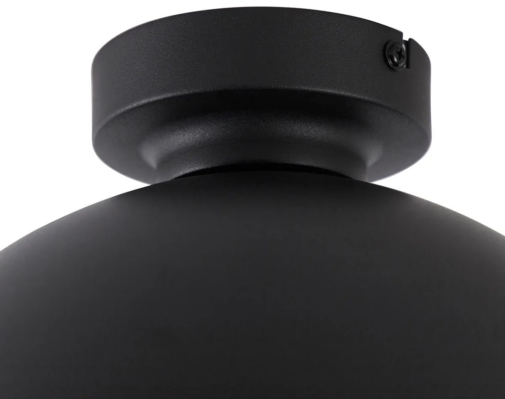 Smart plafondlamp zwart met goud 28 cm incl. Wifi A60 - Magnax