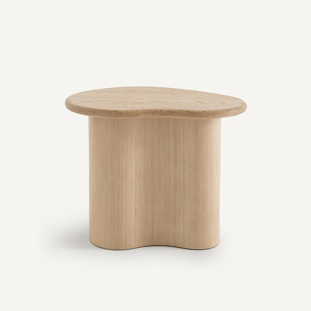 Bijzettafel, gezandstraald en gefineerd eikenhout, Phlu