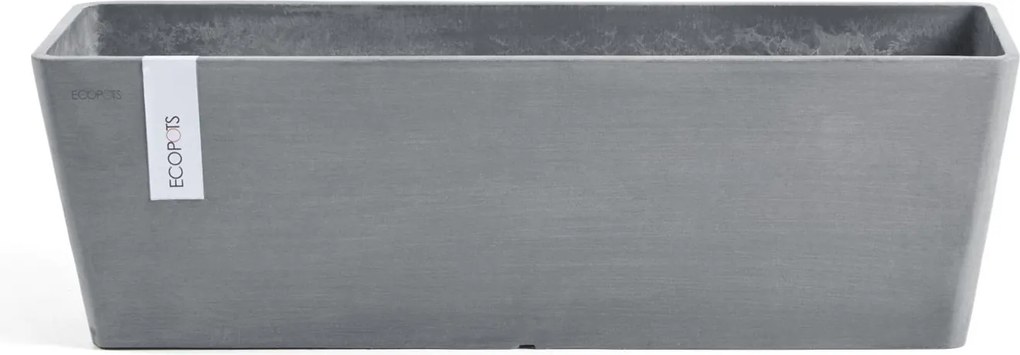 Ecopots bloempot Bruges 65 - Rechthoekig - Blue Grey - 65cm x 20,8cm x H20cm