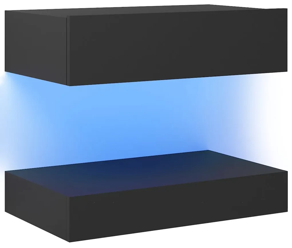vidaXL Tv-meubel met LED-verlichting 60x35 cm grijs
