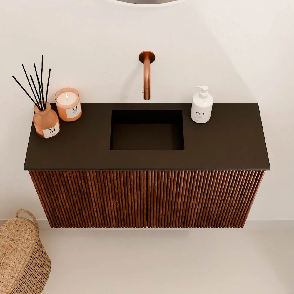 Mondiaz Joya 70cm toiletmeubel ruby met wastafel faye midden zonder kraangat urban