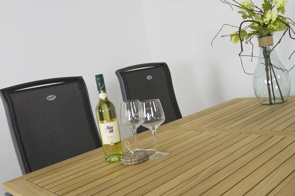 Hartman Da Vinci/Sonata 4-persoons verstelbare tuinset 160x90 cm. - Teak