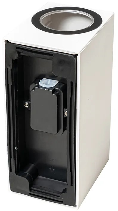 Moderne buiten wandlamp wit kunststof 2-lichts - Baleno