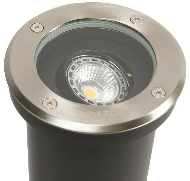 Set van 5 buiten grondspots RVS IP65 - Delux