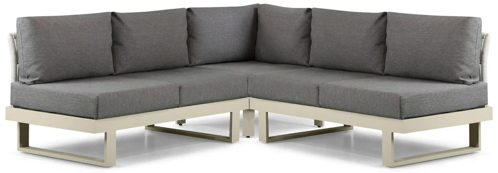 Hoek loungeset 5 personen Aluminium Taupe  Lifestyle Garden Furniture Lorenzo