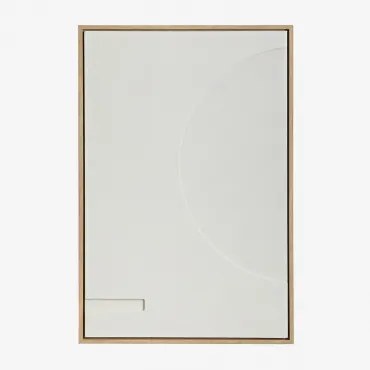 Decoratief Reliëf Schilderij 60x90 Cm Iridionne Wit - Sklum