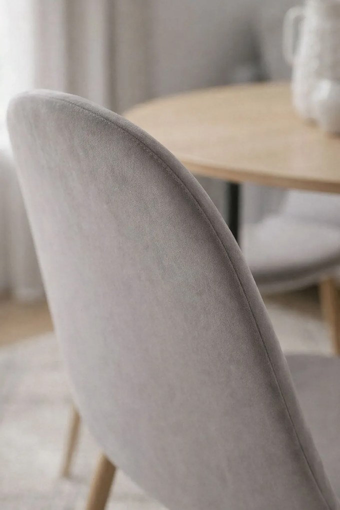 Set van 4 Teok Fluwelen Stoelen