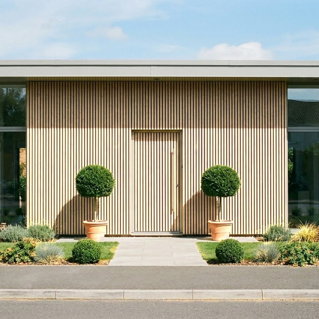 Buitenpanel Berk 290cm | Gevelbekleding | Tuin | 3D Houtnerf