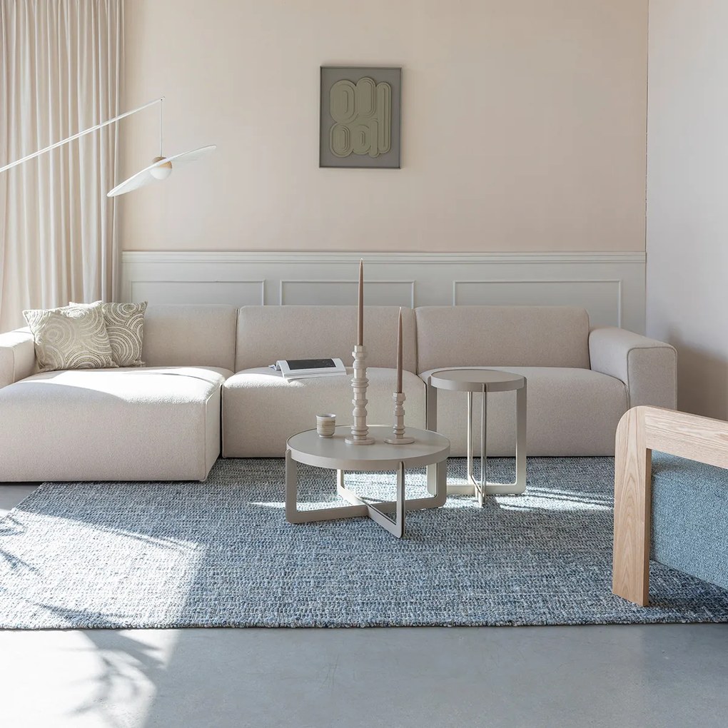 Zuiver Milka Sand Design Bank Met Chaise Longue Links Zandkleur