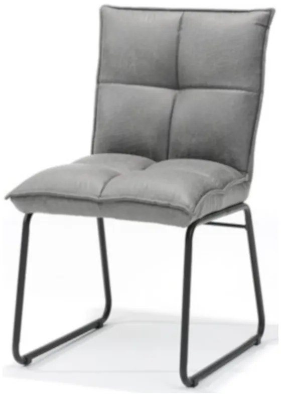 Eetkamerstoel - Soft - lederlook Missouri Grijs