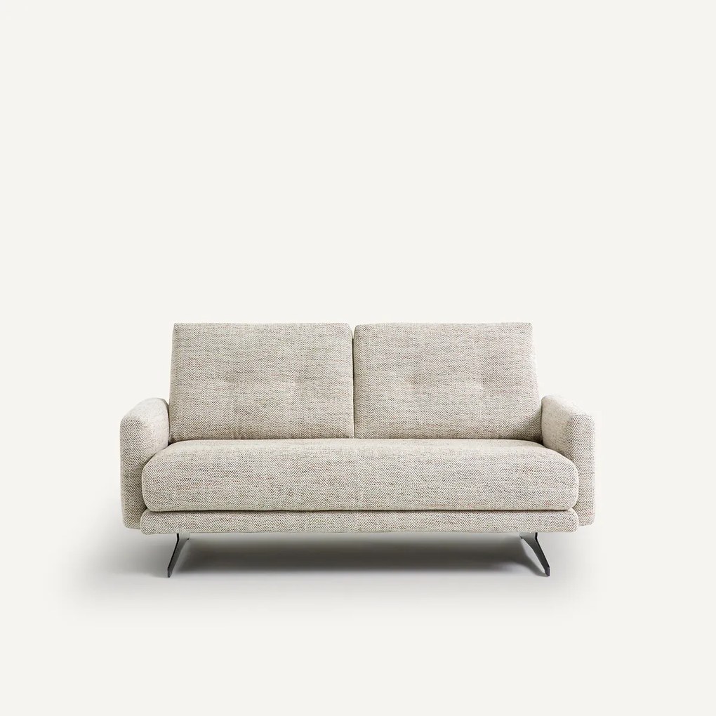2-zits bank, in gestippelde visgraatstof, Delicato