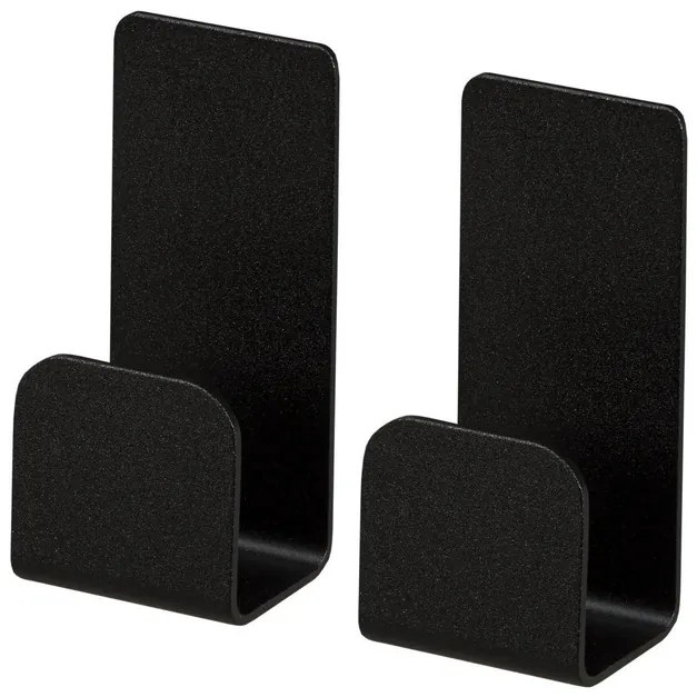 Haceka Redefine Handoekhaak - enkel - 2 stuks - zelfklevend - mat zwart 2010529