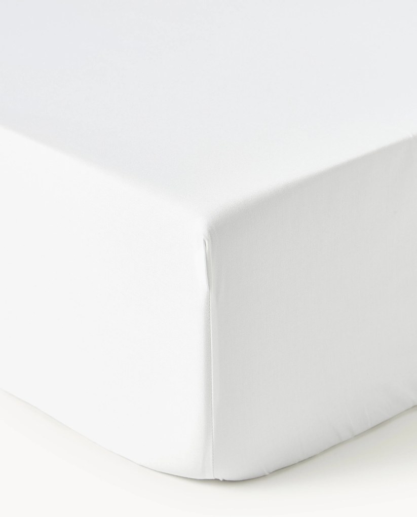 Katoensatijnen hoeslaken Premium