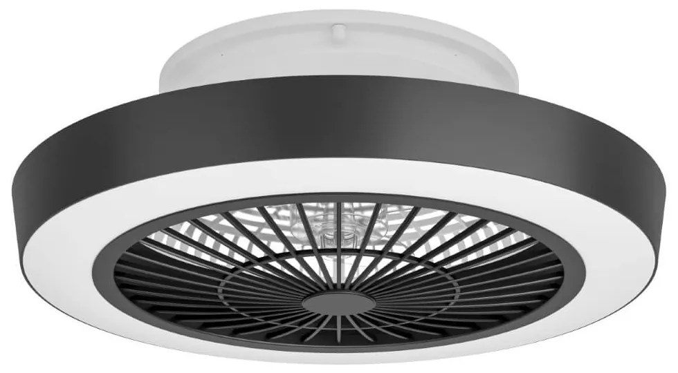 EGLO Sazan 35096 | Plafondventilator 55CM Zwart/Wit | Inclusief 40W LED Lamp