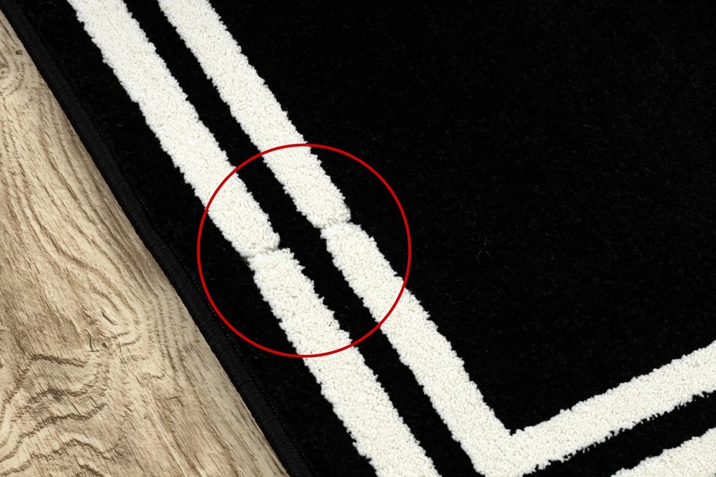 Tapijt HAMPTON Kader zwart - TWEEDE-KLASSE PRODUCT