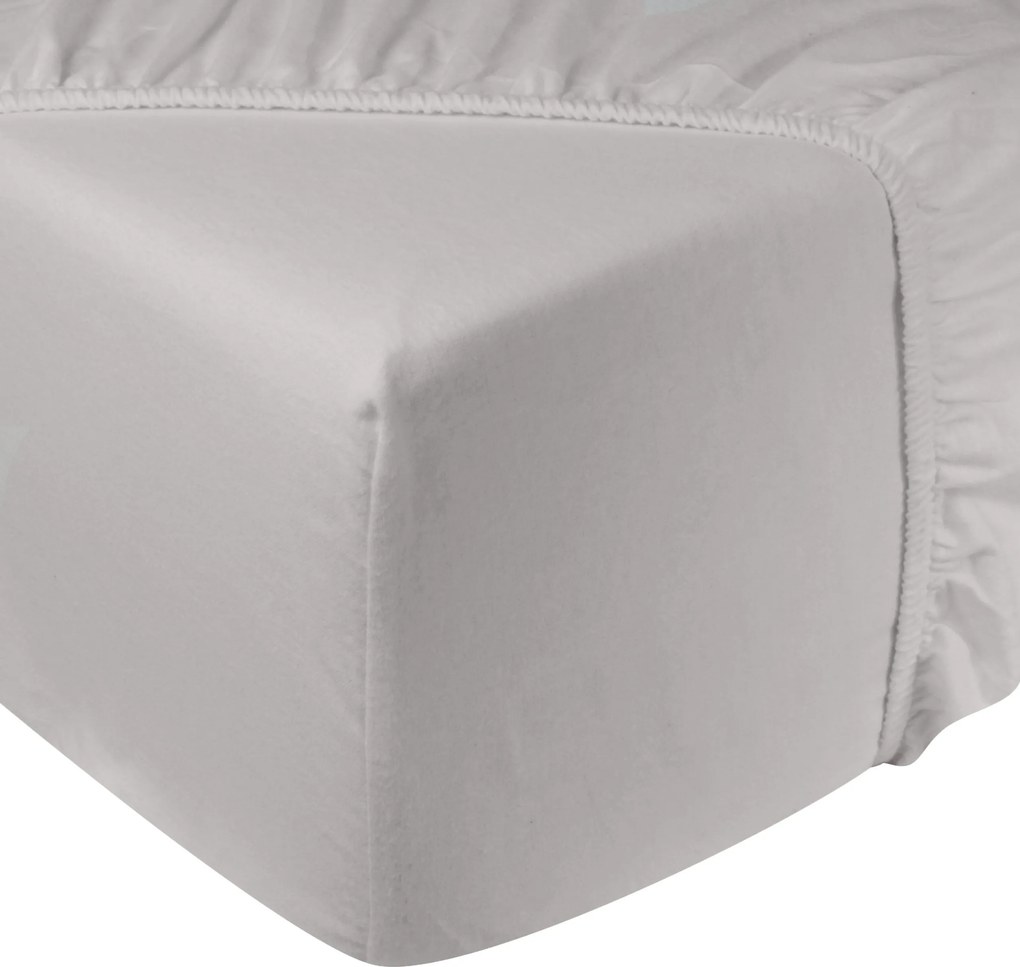 Hoeslaken flanel - 100% katoen - 90x200 - off-white