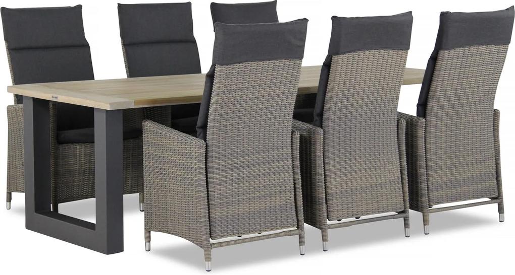 Garden Collections Madera/Cardiff U-factor 240 cm dining tuinset 7-delig
