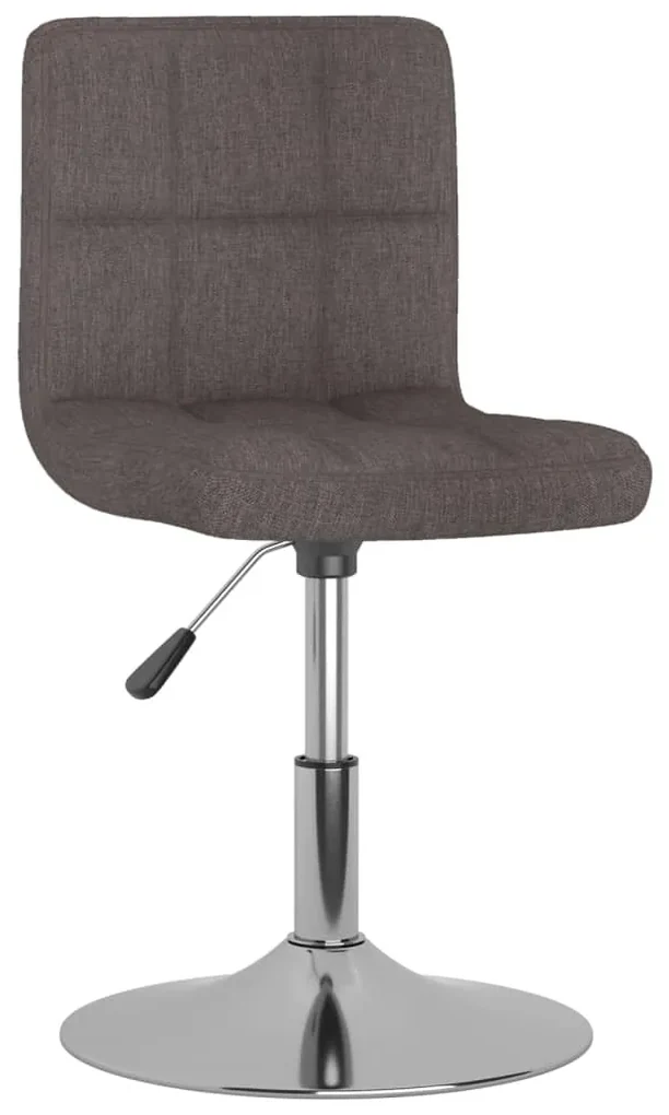vidaXL Eetkamerstoelen draaibaar 4 st stof taupe