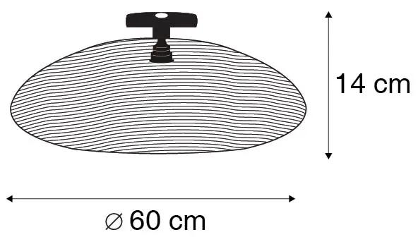 Oosterse plafondlamp zwart 60 cm - GlanOosters E27 rond Binnenverlichting Lamp