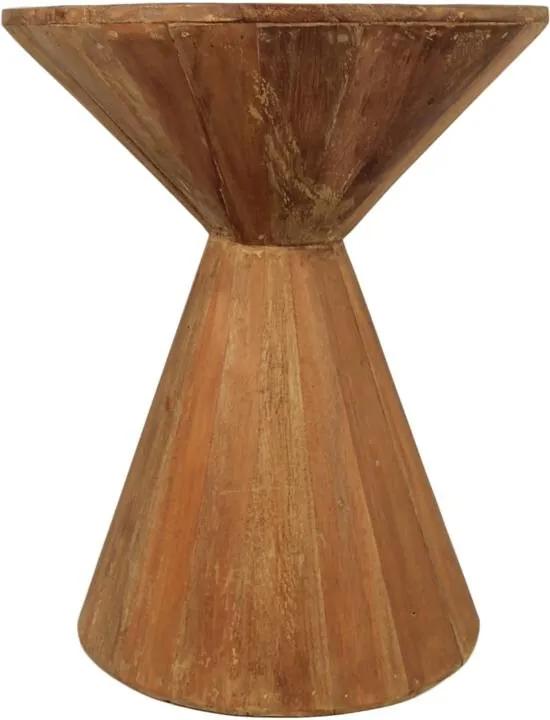 Bijzettafel Hourglass - gerecycled hout