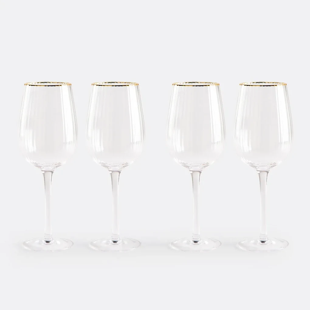 Set van 4 wijnglazen Lurik
