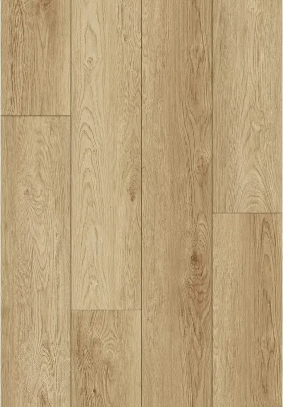 Mexen Anniston vinylplanken 1240 x 182 mm SPC 6,5 mm, IXPE onderlaag 1,5 mm, 4 V-Voeg, Eik - F1038-1240-182-505-4V1-01