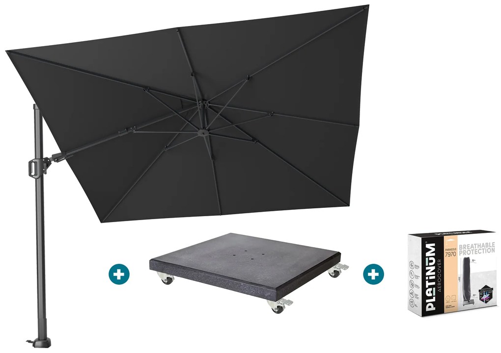 Platinum Challenger Premium T2 3x3 m - Faded Black met Marbella voet en hoes
