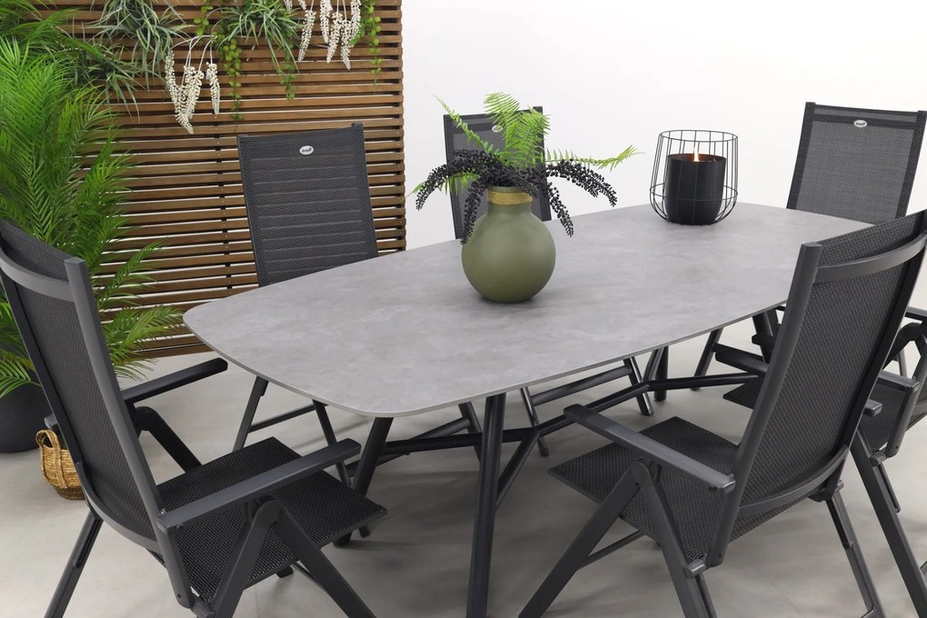 Hartman Napoli/Benevento 240x110 cm. - Deens ovale tuinset - verstelbaar OP=OP