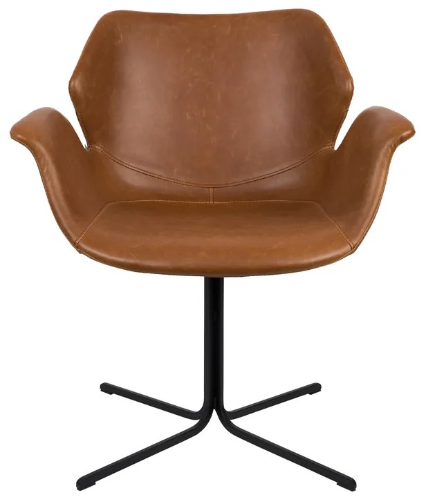 Zuiver Nikki Design Stoel Bruin Kunstleer
