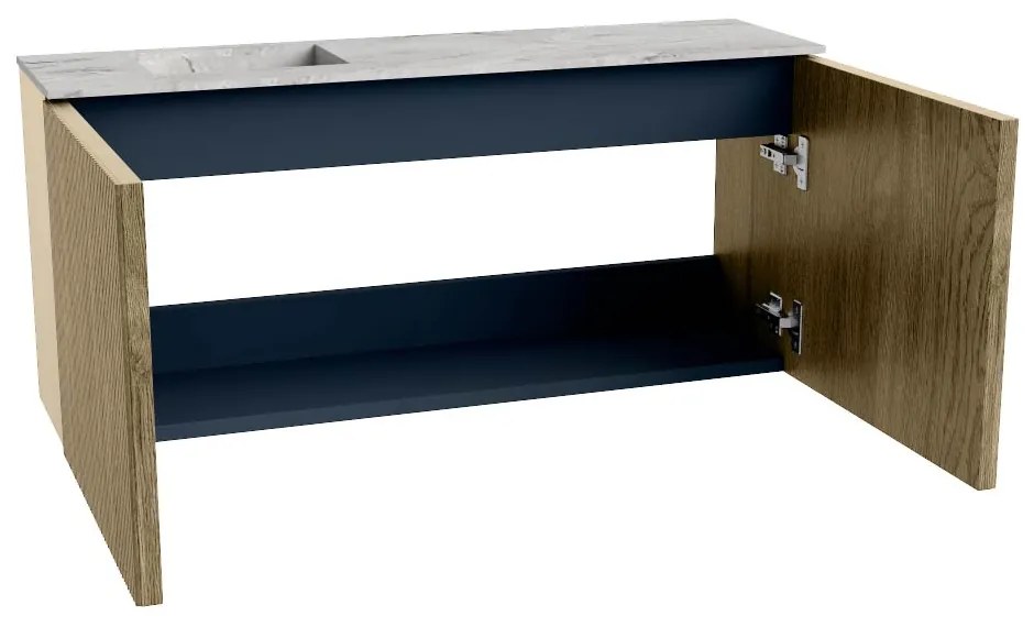 Mondiaz Joya DLux 90cm toiletmeubel dusk met wastafel faye links 1 kraangat glace