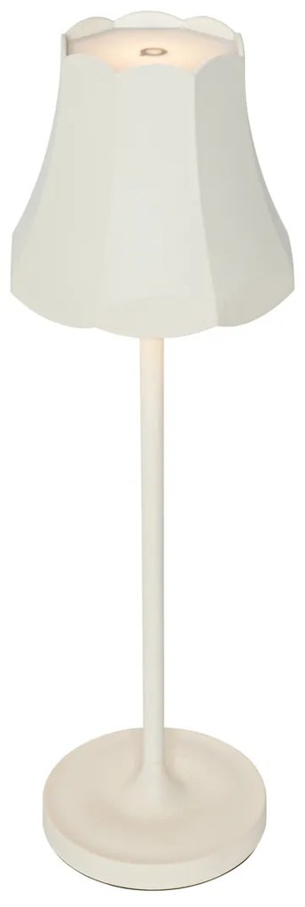 Buitenlamp met dimmer LED Retro tafellamp met dimmer off-white oplaadbaar IP44 - Granny Retro IP44 Buitenverlichting Lamp