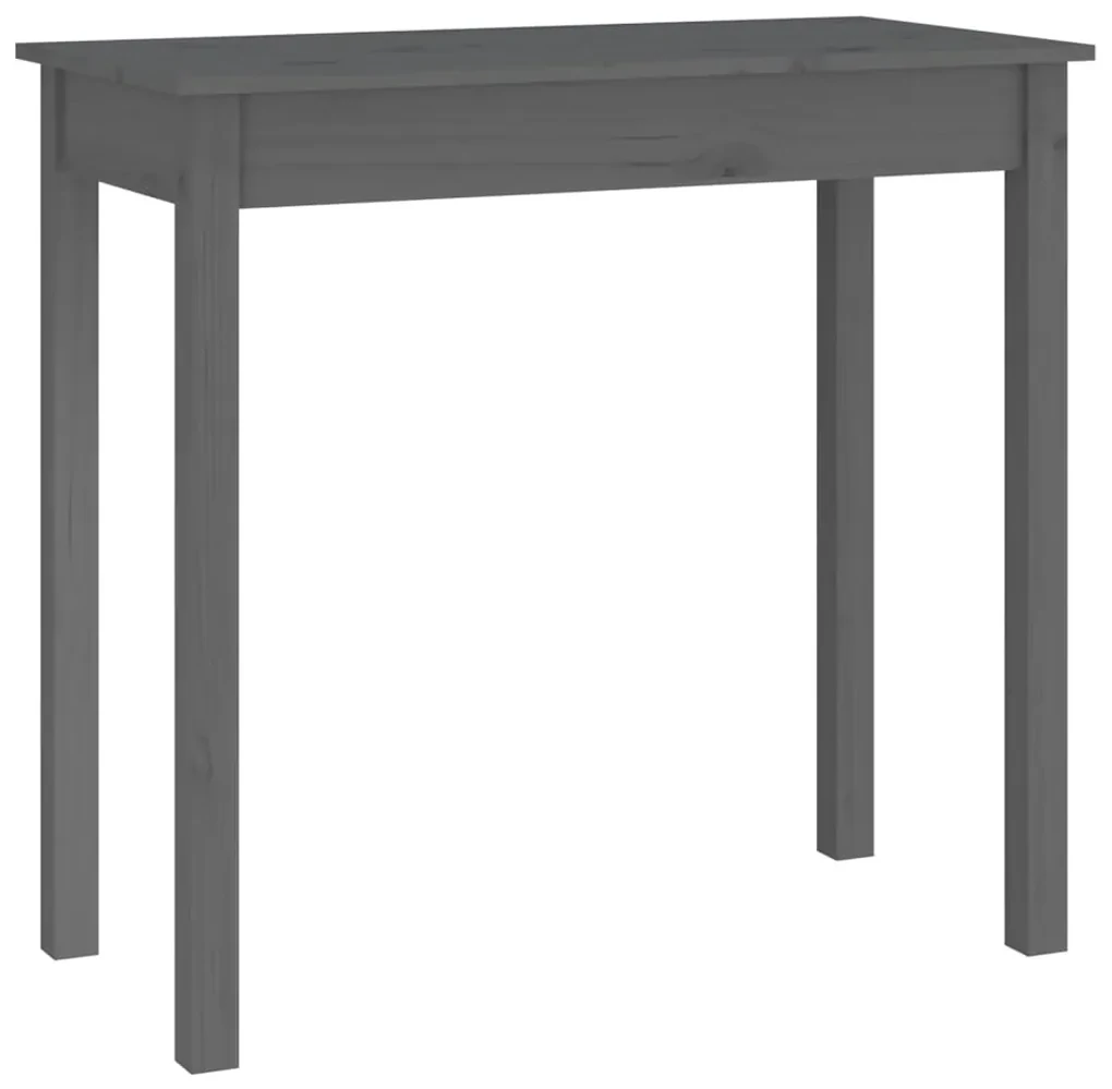 vidaXL Wandtafel 80x40x75 cm massief grenenhout grijs