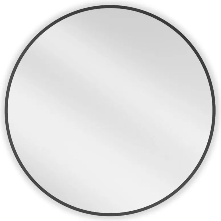 Mexen Loft ronde badkamerspiegel 70 cm, zwarte rand - 9850-070-070-000-70