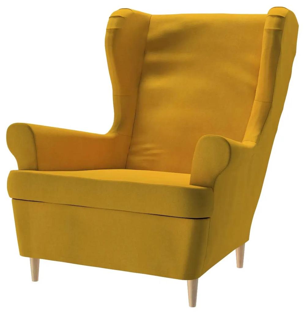 Dekoria IKEA hoes voor Strandmon fauteuil, mosterdgeel