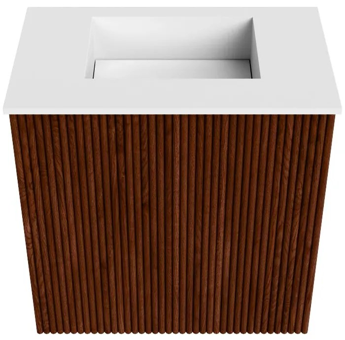 Mondiaz Joya 40cm toiletmeubel ruby met wastafel faye midden zonder kraangat talc