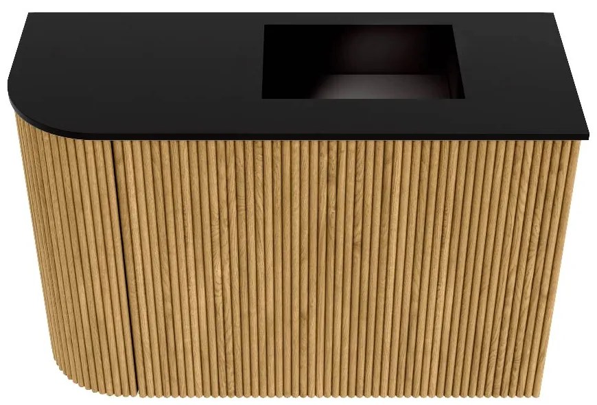 Mondiaz Joya 60cm toiletmeubel ronding links oak met wastafel faye rechts zonder kraangat urban