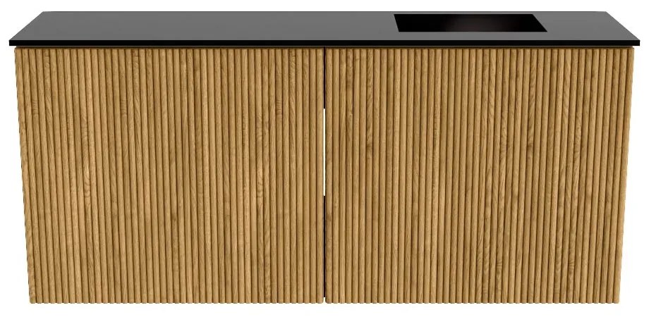 Mondiaz Joya 90cm toiletmeubel oak met wastafel faye rechts zonder kraangat urban