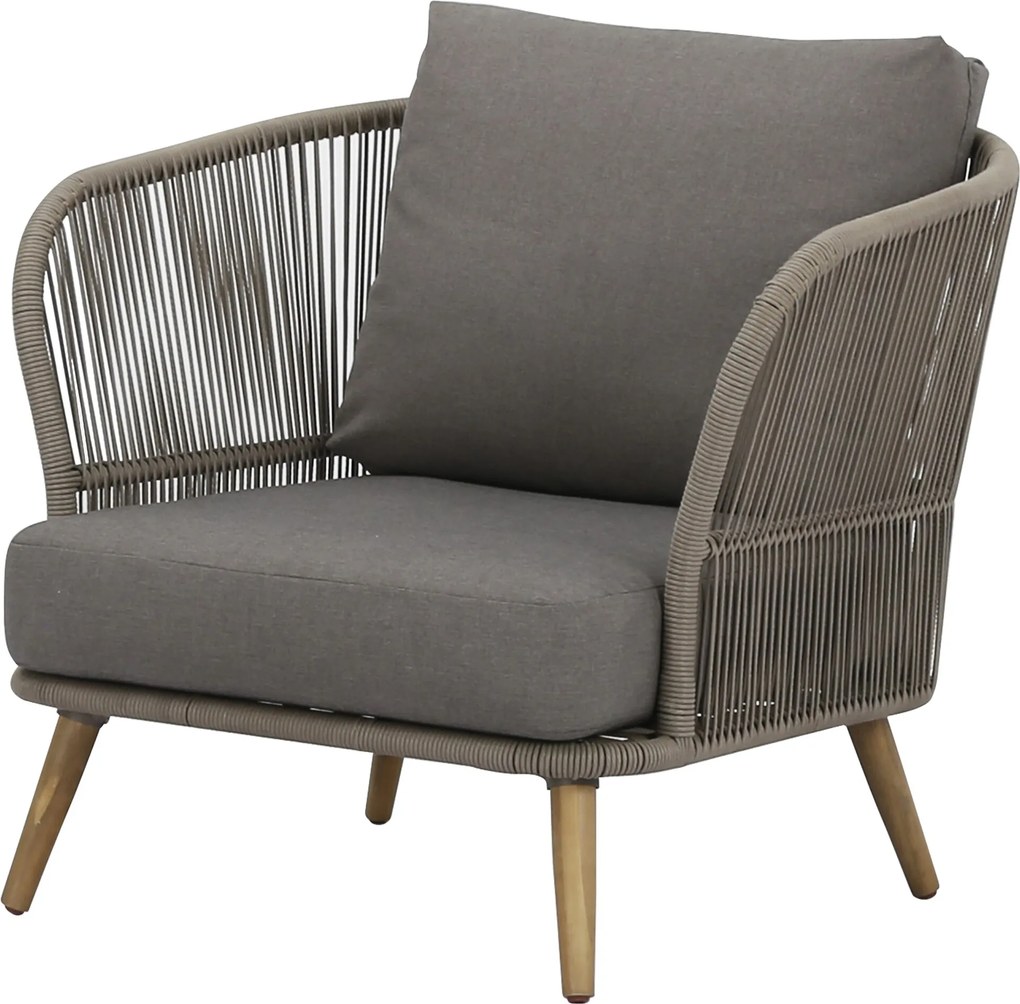 Volterra lounge tuinstoel licht bruin wicker