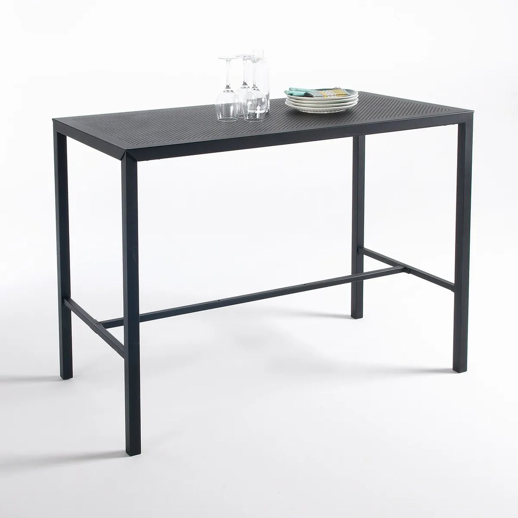 Hoge eettafel in geperforeerd staal metaal, Choe